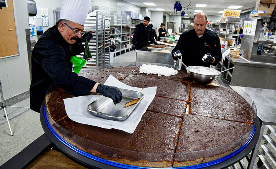 Irving Convention Center employees baking world's largest moon pie